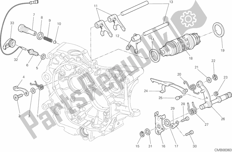 Todas las partes para Shift Cam - Horquilla de Ducati Monster 796 ABS USA 2012